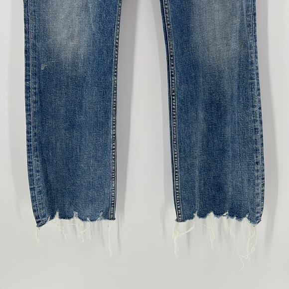 Rag & Bone Exposed Button Fly Straight Leg Raw Hem Jeans - Monterosso - 25 - Picture 4 of 9